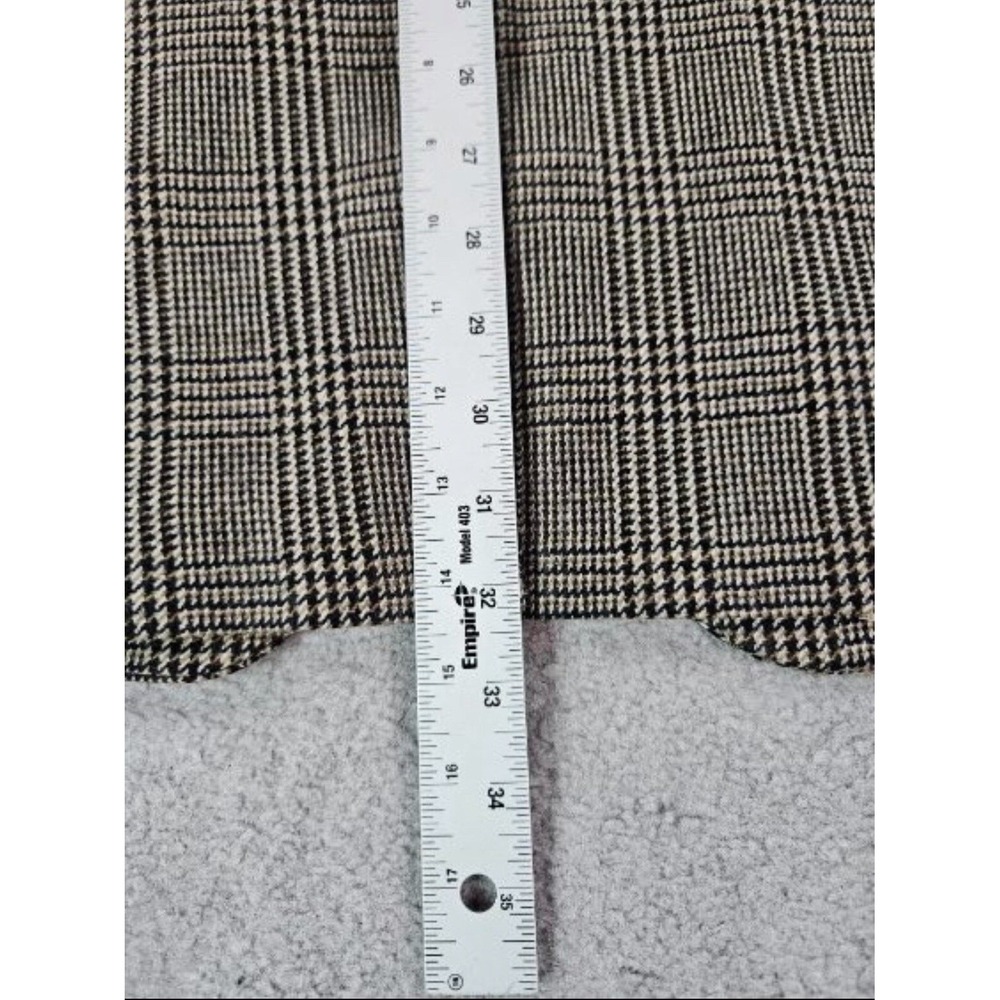 Vintage Ralph Lauren Suit Jacket 42 L Beige Black Wool Cashmere Prince of Whales - Picture 3 of 16